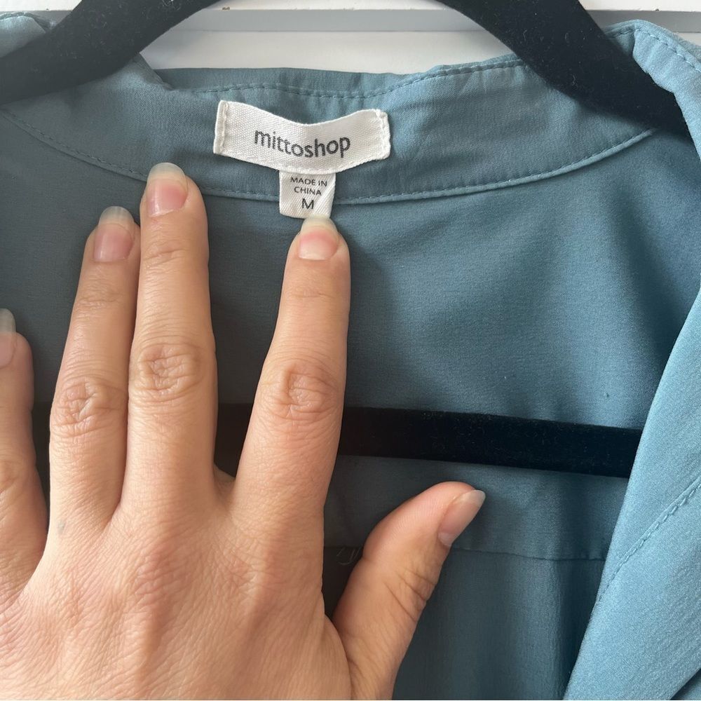Mittoshop Teal Button Up - Size M - image 8